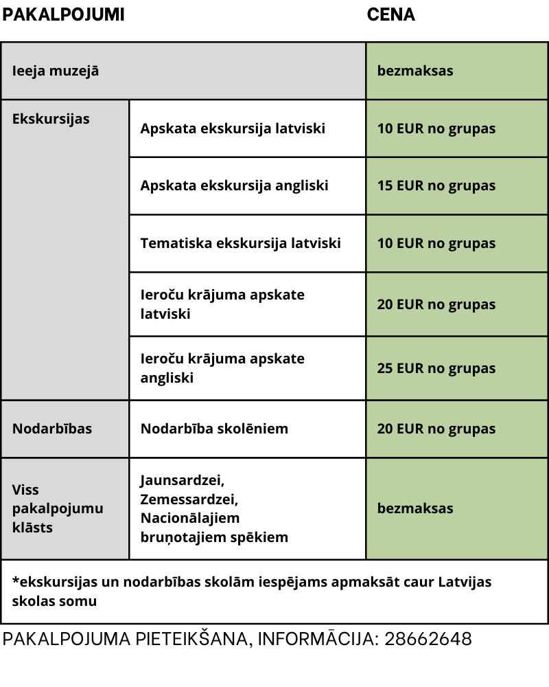 LKM Pakalpojumu cenrādis 2024.gadam