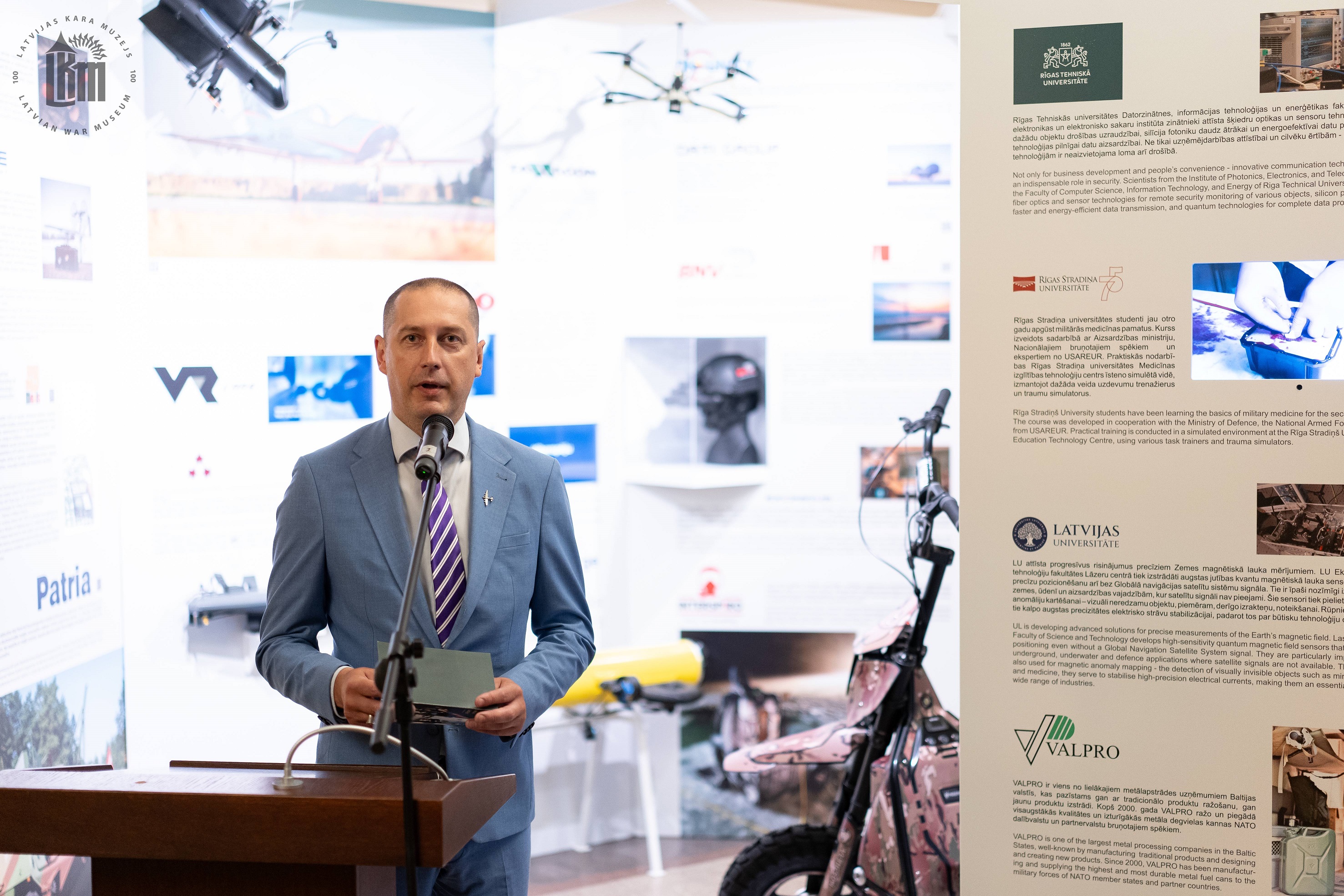 Latvijas Drošības un aizsardzības industriju federācijas izstādes atklāšana