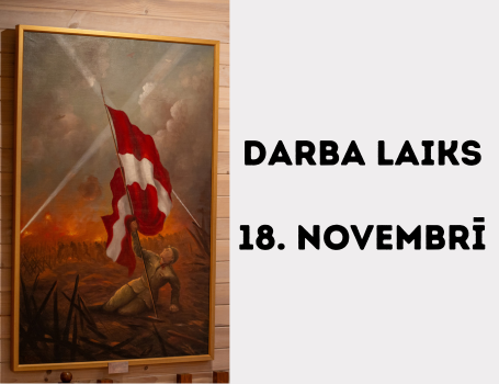 O. Kalpaka muzeja darba laiks 18. novembrī